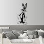 Wallity Bugs Bunny 1 Escultura de pared metálica negra